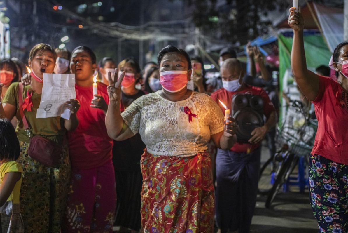 Candlelight protests © Anonymous Myanmar photographer