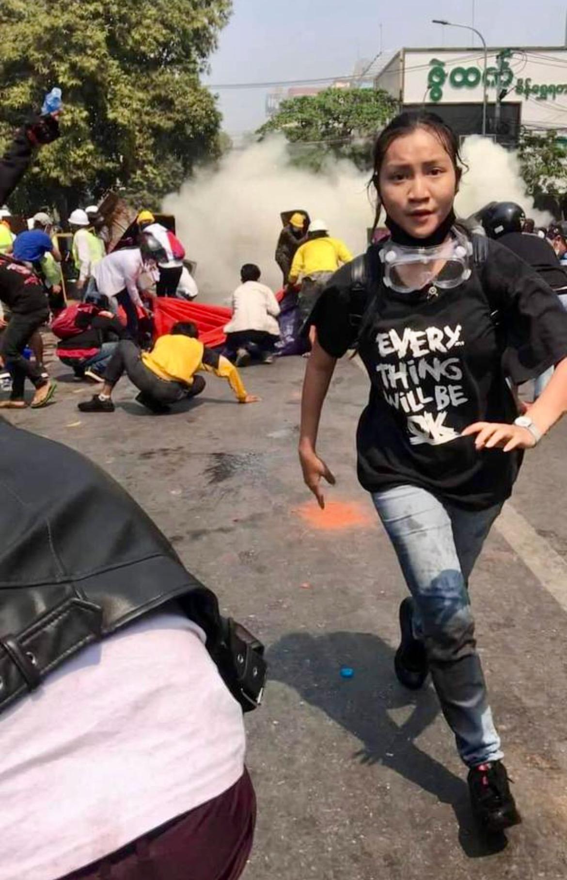 Kyal Sin, a 19-year-old protester shot by the military who became an important symbol of the resistance © Anonymous Myanmar photographer