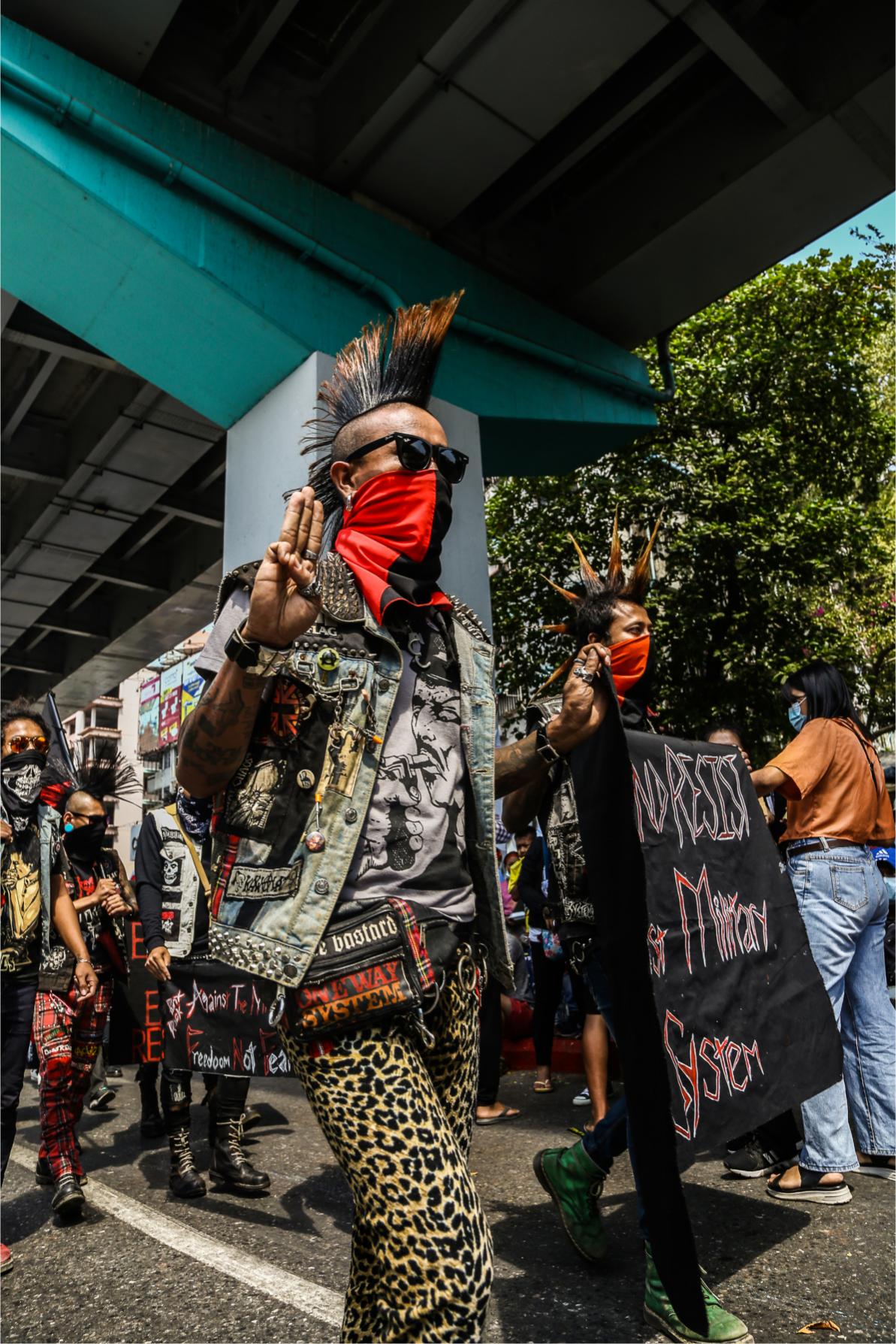Punk protesters in Yangon  © Anonymous Myanmar photographer